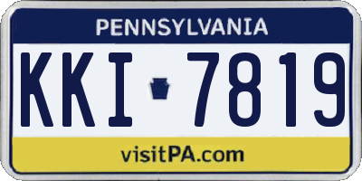 PA license plate KKI7819