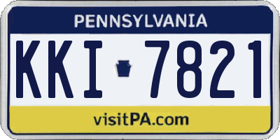 PA license plate KKI7821