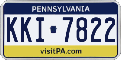 PA license plate KKI7822
