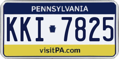 PA license plate KKI7825