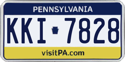 PA license plate KKI7828