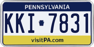 PA license plate KKI7831