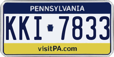 PA license plate KKI7833