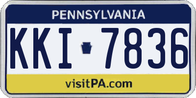 PA license plate KKI7836