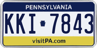 PA license plate KKI7843
