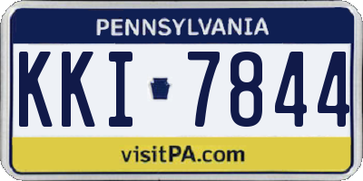 PA license plate KKI7844