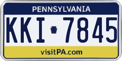 PA license plate KKI7845