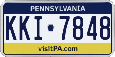 PA license plate KKI7848