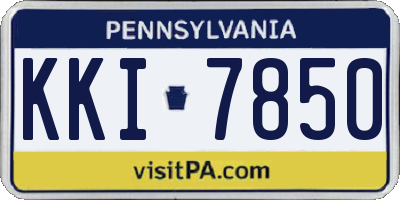 PA license plate KKI7850