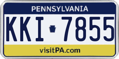 PA license plate KKI7855