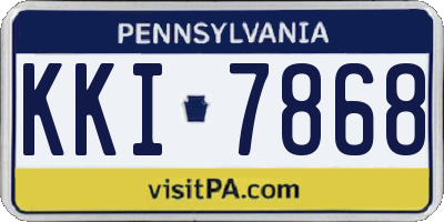 PA license plate KKI7868