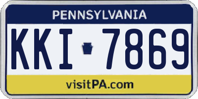 PA license plate KKI7869