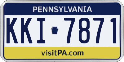 PA license plate KKI7871