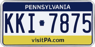 PA license plate KKI7875