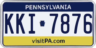 PA license plate KKI7876