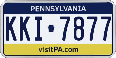 PA license plate KKI7877