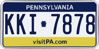 PA license plate KKI7878
