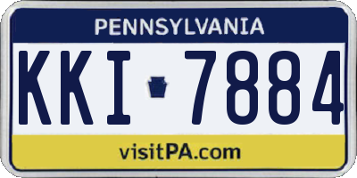 PA license plate KKI7884
