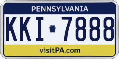 PA license plate KKI7888