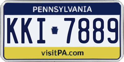 PA license plate KKI7889