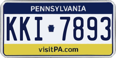 PA license plate KKI7893