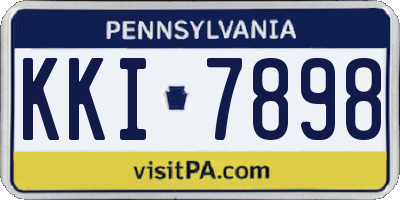 PA license plate KKI7898