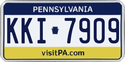 PA license plate KKI7909