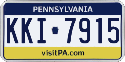 PA license plate KKI7915