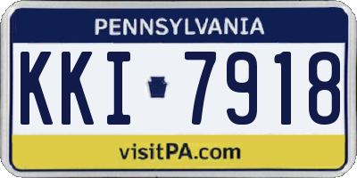 PA license plate KKI7918