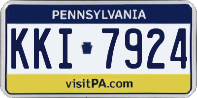 PA license plate KKI7924