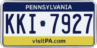 PA license plate KKI7927
