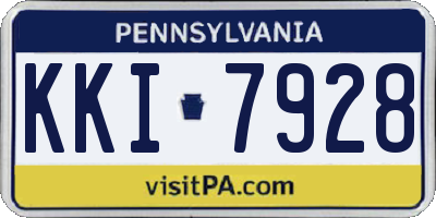 PA license plate KKI7928