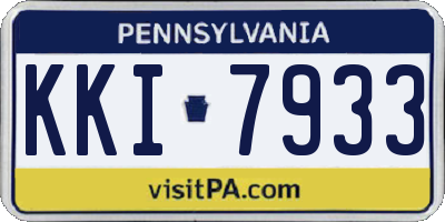 PA license plate KKI7933