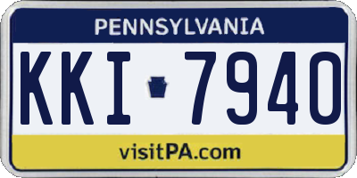 PA license plate KKI7940