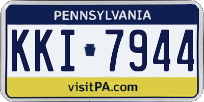 PA license plate KKI7944