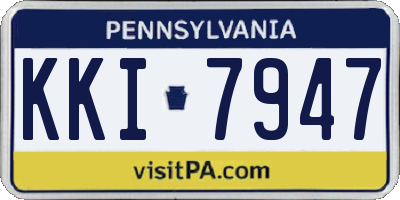 PA license plate KKI7947