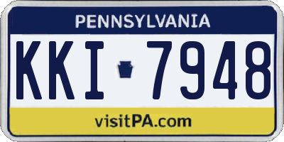PA license plate KKI7948