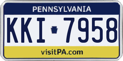 PA license plate KKI7958