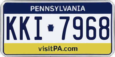 PA license plate KKI7968