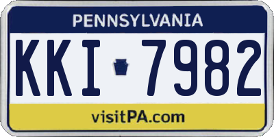 PA license plate KKI7982