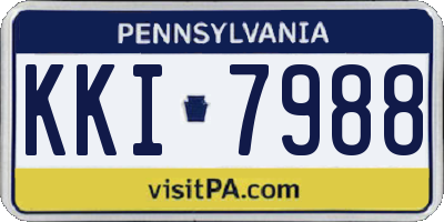 PA license plate KKI7988