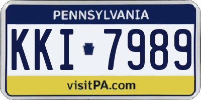 PA license plate KKI7989