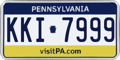 PA license plate KKI7999