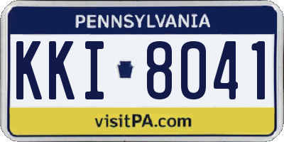 PA license plate KKI8041