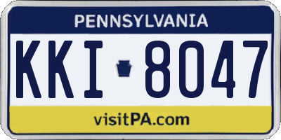 PA license plate KKI8047