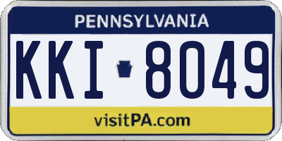 PA license plate KKI8049