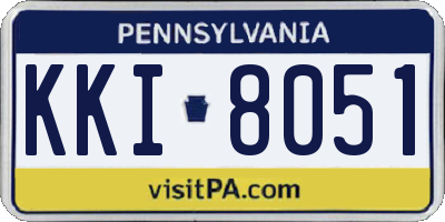 PA license plate KKI8051