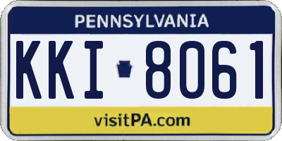PA license plate KKI8061