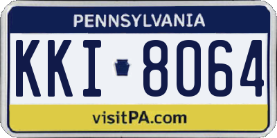 PA license plate KKI8064