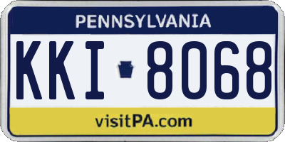 PA license plate KKI8068